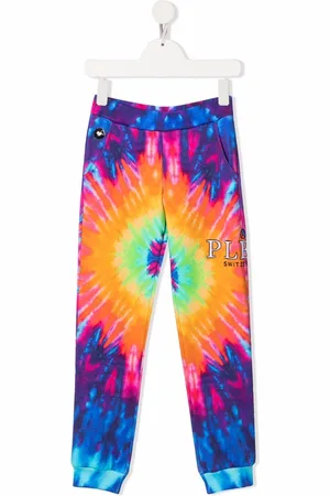 Philipp Plein Pantaloni sportivi con fantasia tie dye