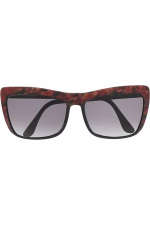 Linda Farrow Occhiali da sole cat-eye con effetto tartarugato