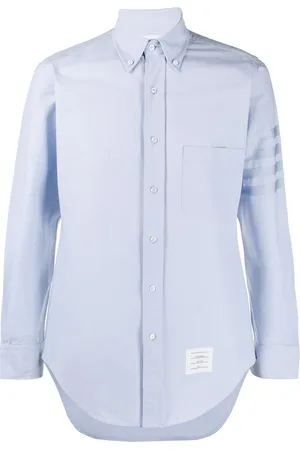 Thom Browne Camicia Oxford a maniche corte con dettaglio a 4 righe