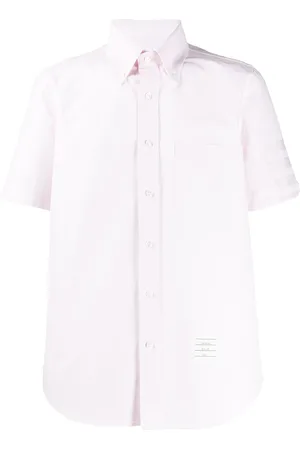 Thom Browne Camicia a maniche corte con dettaglio a 4 righe