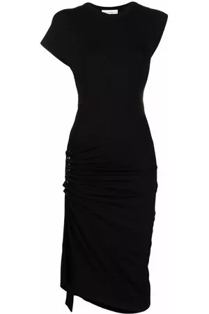 Paco rabanne Abito midi asimmetrico - Nero