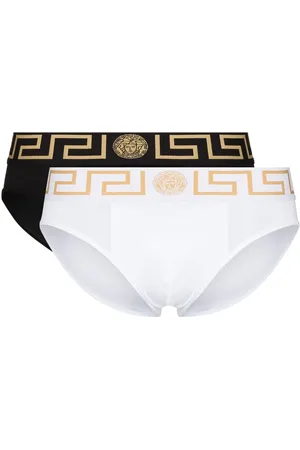 VERSACE Set di 2 slip con bordo Greca