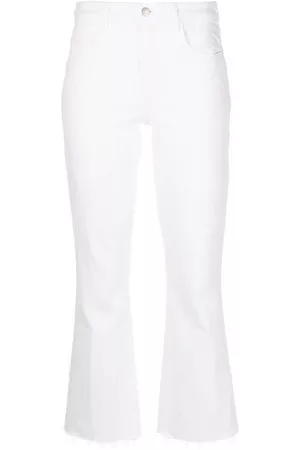 L'Agence Donna Jeans a vita alta - Jeans crop a vita alta - Bianco