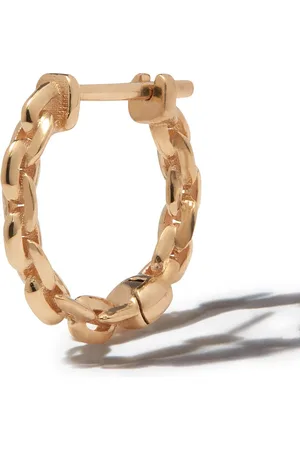 Lizzie Mandler Orecchino a cerchio Mini Chain in giallo 18kt