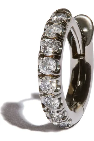 SPINELLI KILCOLLIN Orecchino a cerchio in oro bianco 18kt con diamanti