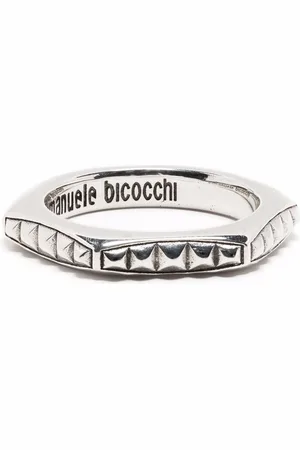 EMANUELE BICOCCHI Anello esagonale con borchie
