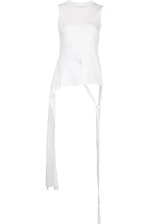 ROSETTA GETTY T-shirt smanicata con dettaglio a nodo