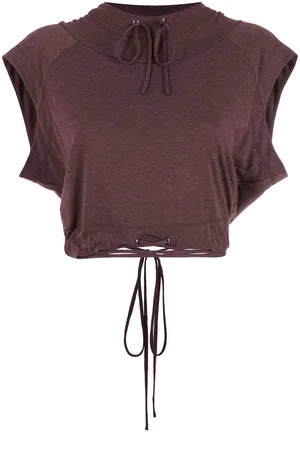 Gloria Coelho Top crop con cappuccio
