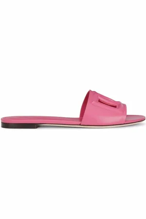Dolce & Gabbana Sandali in pelle con logo DG
