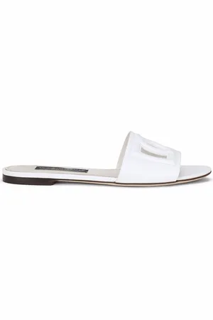 Dolce & Gabbana Sandali in pelle con logo DG