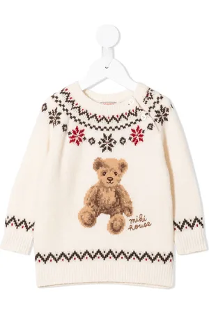 Miki House Maglione Teddy Bear con intarsio