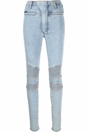Philipp Plein Jeans biker Iconic a vita alta