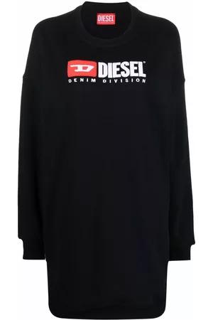 Diesel Donna Vestiti stampati - Abito modello felpa con ricamo - Nero
