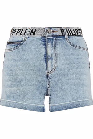 Philipp Plein Shorts denim con logo