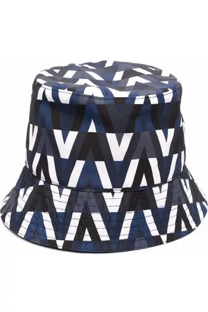 VALENTINO GARAVANI Uomo Cappello Bucket - Cappello bucket reversibile Optical Valentino - Blu