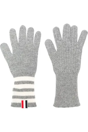 Thom Browne Guanti con dettaglio a righe