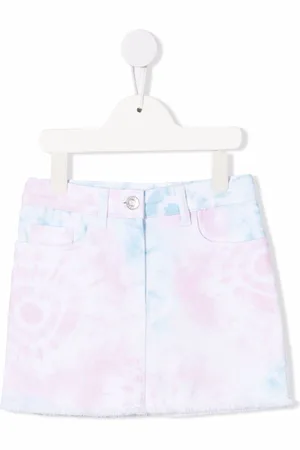 Chiara Ferragni Gonna denim con fantasia tie dye