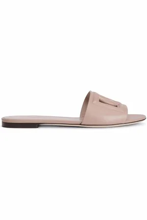 Dolce & Gabbana Sandali in pelle con logo DG