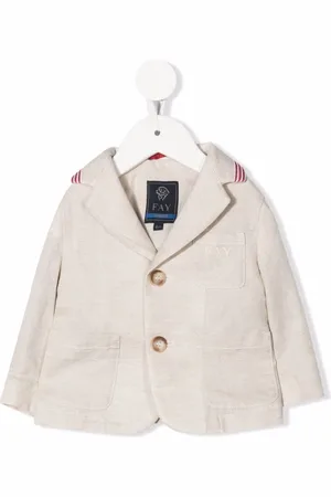 FAY Blazer monopetto con ricamo