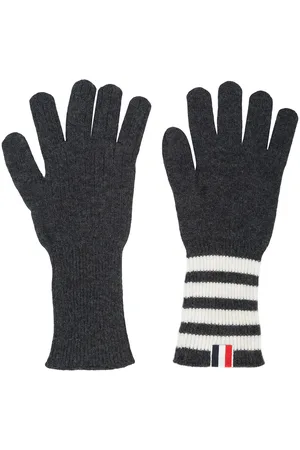 Thom Browne Guanti con dettaglio a righe