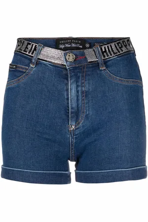 Philipp Plein Shorts denim con logo
