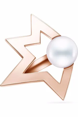 Tasaki Ear cuff Comet Plus in oro 18kt con perla