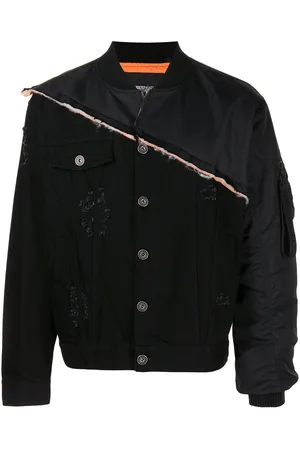 MOSTLY HEARD RARELY SEEN Giacca denim con design patchwork