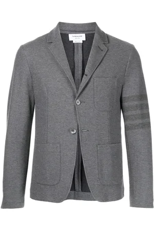 Thom Browne Blazer monopetto con dettaglio a righe
