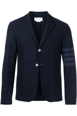 Thom Browne Blazer monopetto con dettaglio a righe