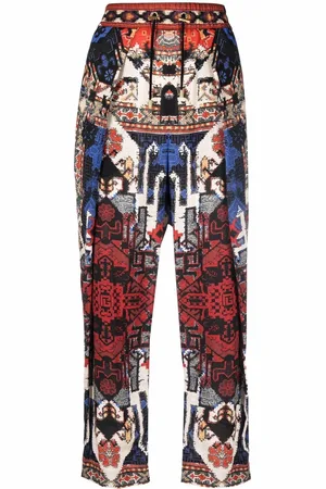 Balmain Pantaloni crop con stampa astratta