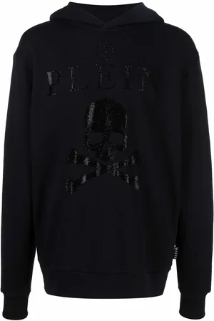 Philipp Plein Felpa Crystal Skull con cappuccio