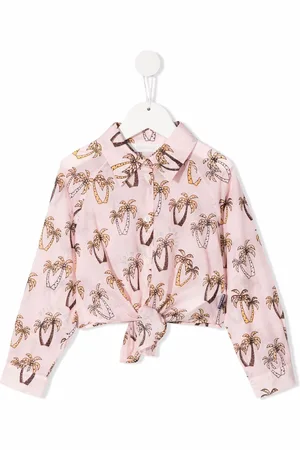 Palm Angels Camicia con nodo e stampa