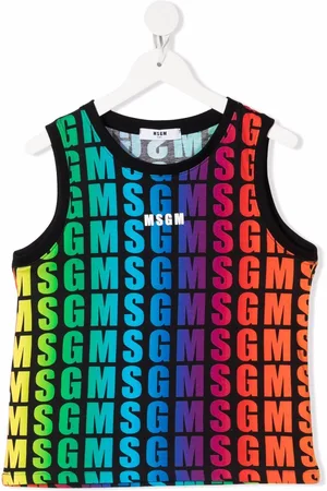 Msgm Top smanicato con stampa