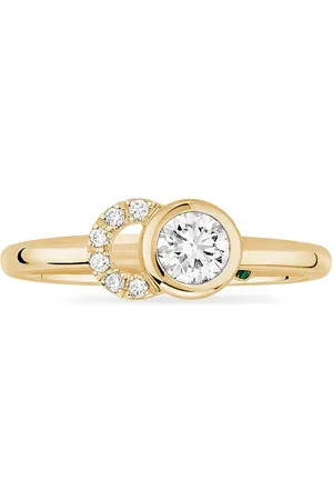 COURBET Anello CO in giallo 18kt riciclato con diamanti da laboratorio