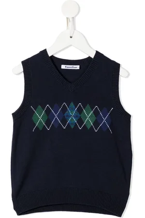 Familiar Maglione smanicato a rombi