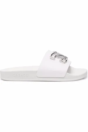 Casadei Sandali slides con placca logo