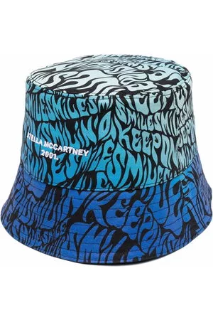 Stella McCartney Donna Cappello Bucket - Cappello bucket reversibile - Blu