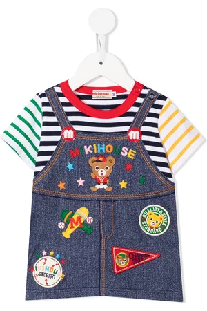 Miki House T-shirt stile salopette