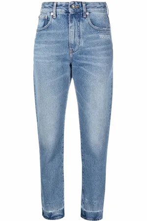 OFF-WHITE Jeans crop con stampa