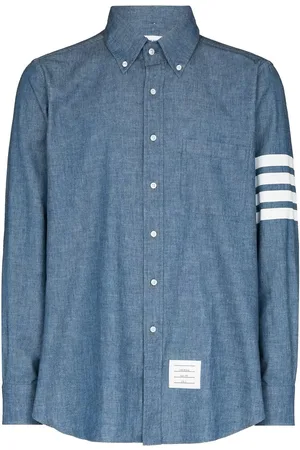Thom Browne Camicia Chambray con dettaglio a righe