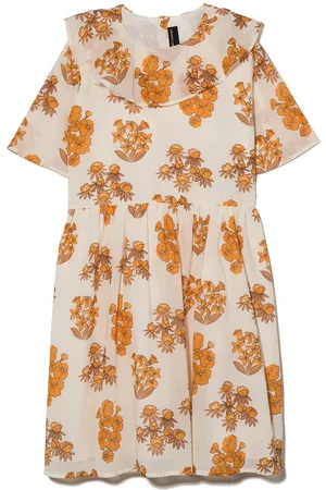 Mini Rodini Abito a maniche corte Wildflower con stampa
