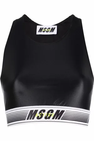 Msgm Reggiseno sportivo con banda logo