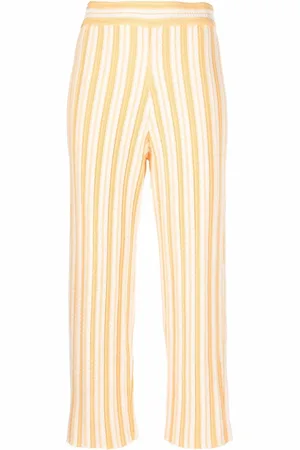 Jil Sander Pantaloni crop a righe