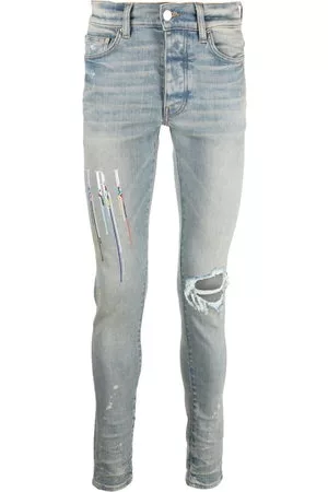 AMIRI Uomo Jeans - Jeans skinny con ricamo - Blu