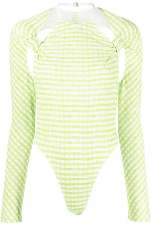 Jacquemus Body a quadri con cut-out