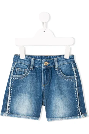 Twin-Set Shorts denim con stampa