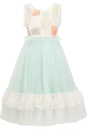Tulleen Abito svasato con paillettes