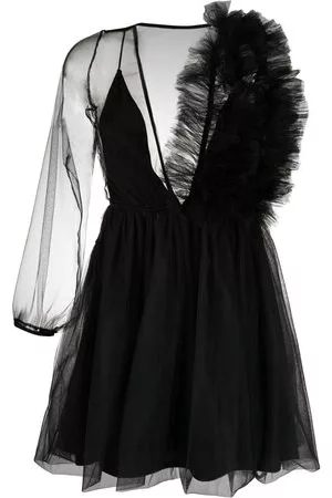 Alchemy Donna Vestiti asimmetrici - Abito corto asimmetrico x Lia Aram - Nero