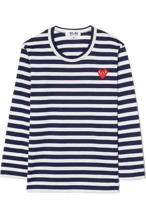 Comme des Garçons T-shirt a righe con applicazione