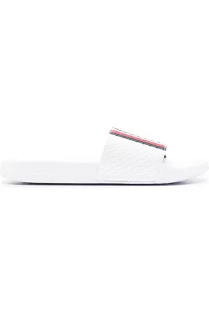 Tommy Hilfiger Uomo Sandali - Sandali slides con logo distintivo - Bianco